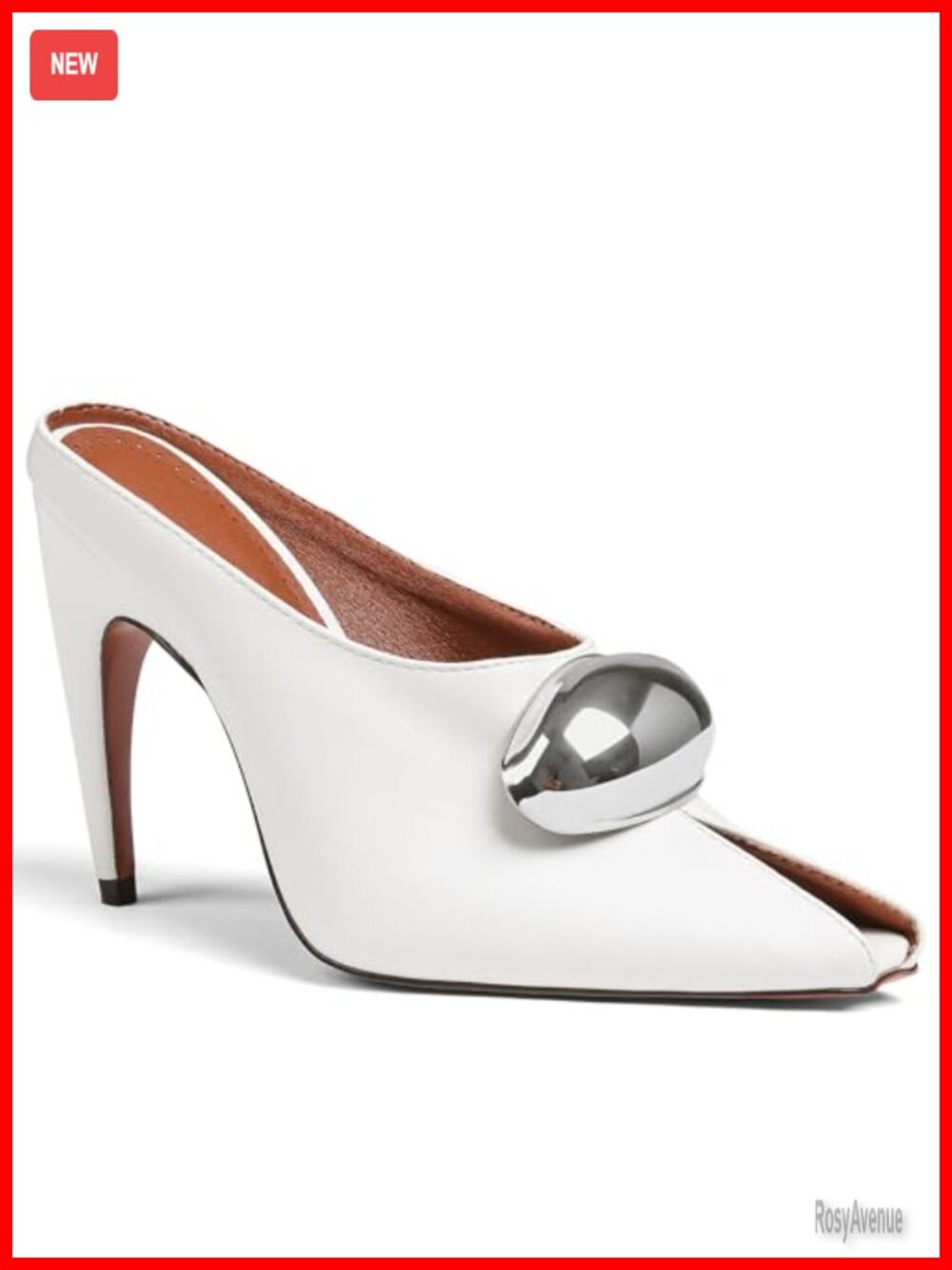 Peep Toe Mules Women Stiletto Heels Pointed Heeled Sandals Slip-On